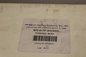 Disposable Pipet Tip - MTS ID-TIP - MTS-9633 - 12 Packs of 96 Tips - New