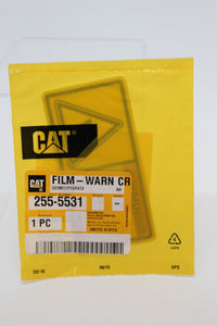 Caterpillar Warning Crush 255-5531, Film-Warn Cr, 7690-01-610-2876, New