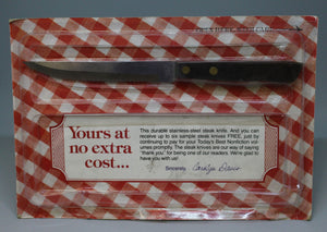 1989 Reader's Digest Serrated Stainless Steel Steak Knife Special Offer - New