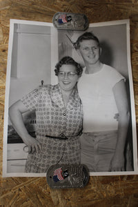 Vintage Authentic and Original Photo Woman Posing With Man In Kitchen -Used