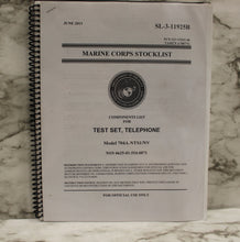 Load image into Gallery viewer, Marine Corps Stocklist for Telephone Test Set - 6625-01-554-0871 - June 2013 - Used