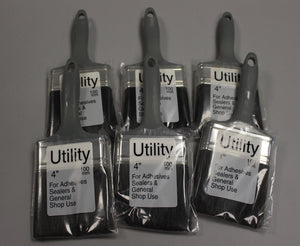 Set of Six 4" Utility Brush - 100mm - New