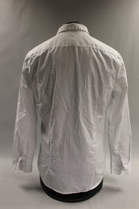 H&M Men's Button Up Shirt Slim Fit Size Medium -White -Used