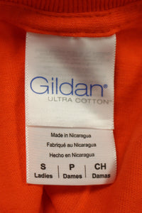 Gildan Ultra Cotton Women's Orange T-Shirt G200L Size Small