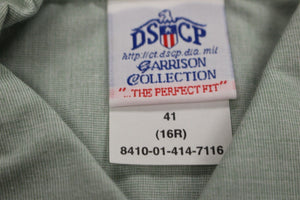 DSCP US Army Woman's Green Tuck In Dress Shirt - 16R - 10-01-414-7116 - New!