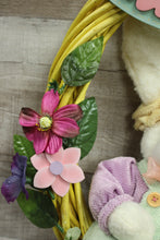 Load image into Gallery viewer, Easter Bunny Floral Welcome Sign -Used