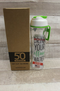 50 Strong BPA Free Drink Your Effin Water Bottle -Green -New