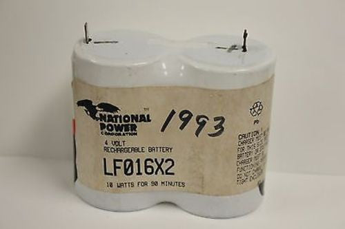 National Power Corp 4V Rechargeable Battery, LF016X2, New