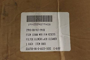 Case Air Cleaner Filter Element, P/N: R29295, 2940-00-407-9408, New