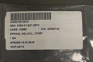 Clark Equipment Compression Spring, P/N: 35380732, NSN: 5360-01-501-0974, New