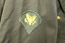Load image into Gallery viewer, Vintage Men&#39;s Military Coat with Metal Buttons, Size: 41R, Color: Green