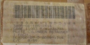 Caterpillar Cylinder Retainer Plate, NSN 3805-01-185-2414, PN 9J6223, New