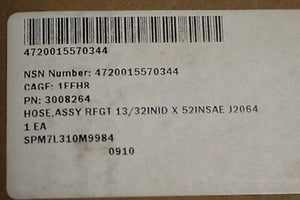 MRAP Hose Assembly - Rfgt A/C System - 4720-01-557-0344 - P/N 3008264 - New