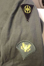 Load image into Gallery viewer, Vintage Men&#39;s Military Coat with Metal Buttons, Size: 41R, Color: Green