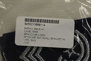 Set of Air Force Chief Master Sergeant Epaulet, Small, 8455-01-388-8114, New