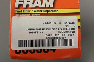 Fram Fuel Filter, NSN 4330-01-046-3399, P/N L2020F, NEW!