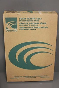 Centoco Solid Plastic Seat for Elongated Bowl, Box of 6, White, NEW!