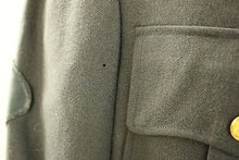 Load image into Gallery viewer, Vintage Men&#39;s Military Coat with Metal Buttons, Size: 41R, Color: Green