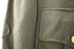 Vintage Men's Military Coat with Metal Buttons, Size: 41R, Color: Green