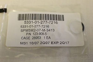 O-Ring, NSN 5331-01-277-7216, P/N: 123-908-5, NEW! (WB)