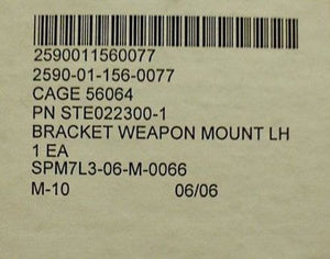 Left Hand Weapon Mounting Bracket, 2590-01-156-0077, Steel