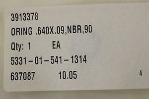 O-Ring, 3913378, 5331-01-541-1314