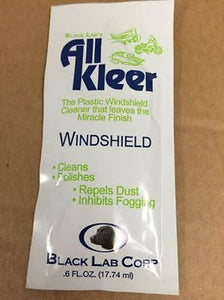 All Kleer Windshield Visor & More Cleaner Polish - 0.6 Fl Oz - Sample Size - New
