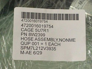 Caterpillar Hydraulic Suction Hose Assembly, PN 8W-2399, 4720-01-601-9754, New