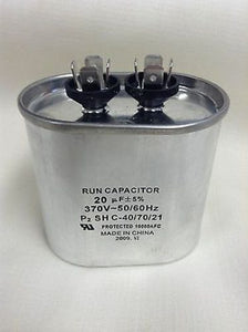 Lot of 50 Supco Oval Run Capacitor, CR20X370, 20 MFD x 370 V Single Oval, New