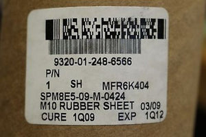 Rubber Sheet, NSN 9320-01-248-6566, P/N 6K404, New!