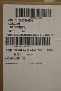 Crossmember Bumber, NSN: 2510-01-556-6295, P/N: 3673290C5L, New!