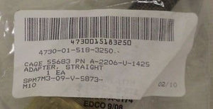 Flange to Pipe Straight Adapter - NSN 4730-01-518-3250 - P/N A-2206-U-1425 - New