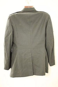 Vintage Men's Military Coat with Metal Buttons, Size: 41R, Color: Green