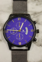 Load image into Gallery viewer, Shaarms Men&#39;s Watch With Blue Face -Blue/Grey -New