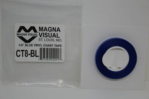Magna Visual CT8-BL Blue Vinyl Chart Tape, 1/4" x 27'