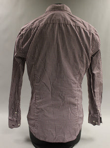 H&M Men's Plaid Button Up Shirt Slim Fit Size Medium -Used