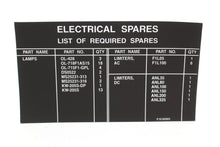 Load image into Gallery viewer, C130J Aircraft Electrical Spares Decal, 7690-01-476-5289, 3352515-3, New