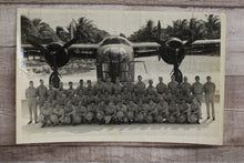 Load image into Gallery viewer, Vintage Authentic and Original Crew In Front Of Plane -Used