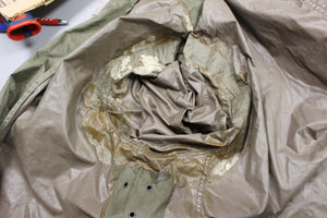 Vintage US Military Man's Nylon Rubber Coated Raincoat - 38 Regular - 8405-634-4932 - Used