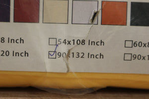Sancua Tablecloth, 90 x 132 Inches, Yellow, New!