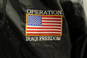 Operation Iraqi Freedom Men's Windbreaker Jacket Size M -Black -Used