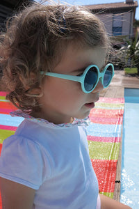 WAM Kid's Sunglasses - Age 4-6 Years - Aqua Teal- UVA & UVB Protection - New