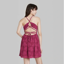 Load image into Gallery viewer, Wild Fable Women&#39;s Sleeveless Open Back Ruched Skater Dress - Rose Pink - XXL