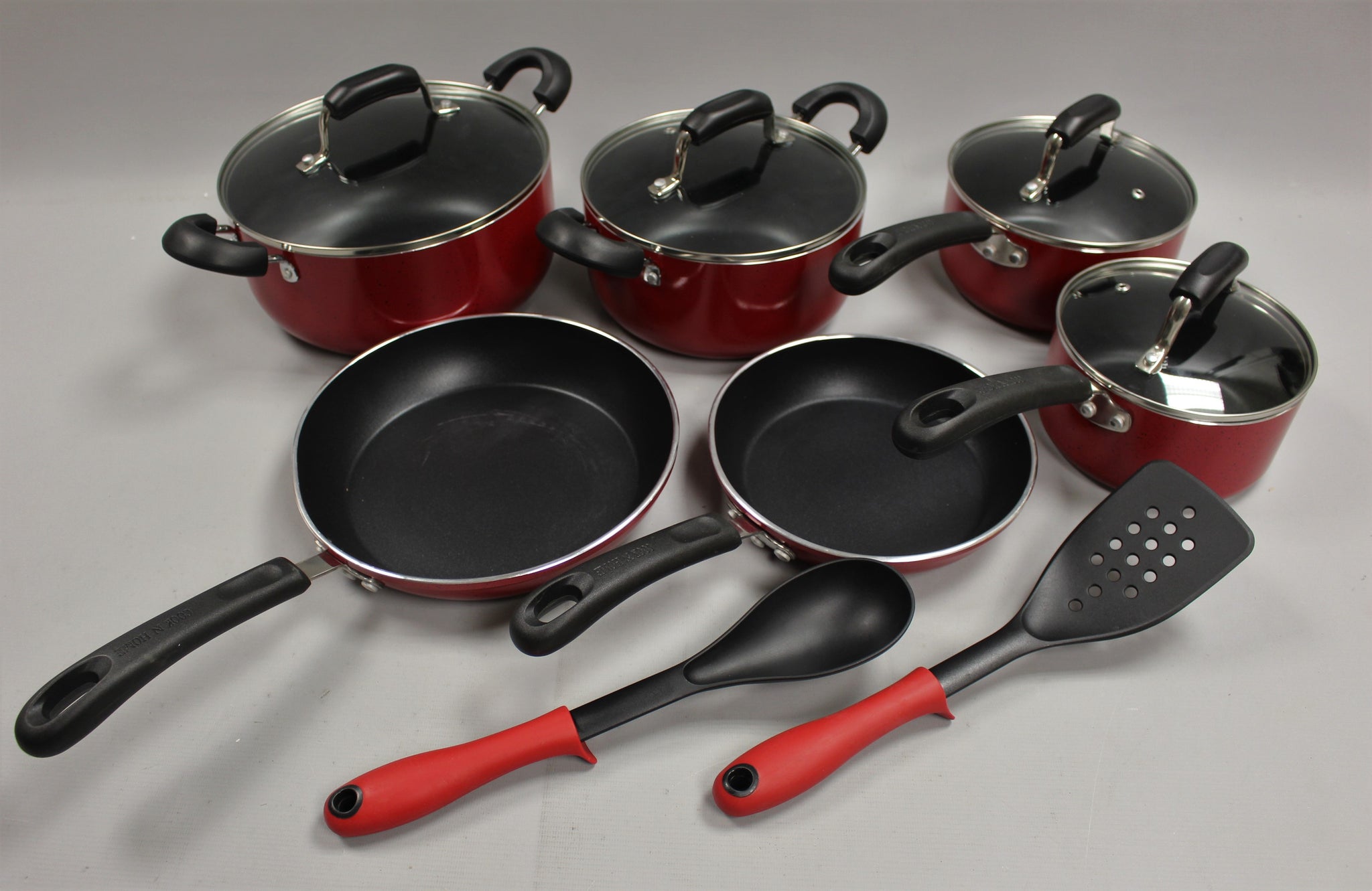 Nonstick Cookware Set, 12 Pieces Healthy Cooking, Vented Lids