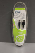Load image into Gallery viewer, Ativa 2.0 USB Cable, 3 Foot, New!
