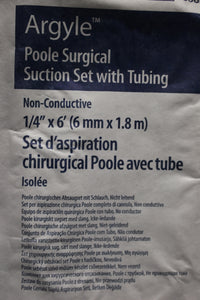 Covidien Argyle Poole Surgical Suction Set with Tubing - 8888509737 - New