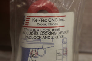 Kel Tec Trigger Lock #395 Includes Locking Device, Padlock and 2 Keys, New!