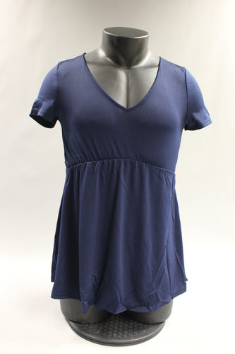 Zeagoo Women's Short Sleeve Tunic Top - Small -Navy Blue -New