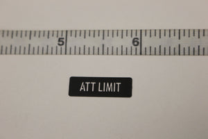 ATT LIMIT Legend Plate Identification Marker, 7690-01-518-1874, New