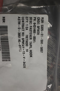25 Yard Roll of 2 Inch Hook Fastener Tape, 5325-01-596-5057, 6431468-05M1, New